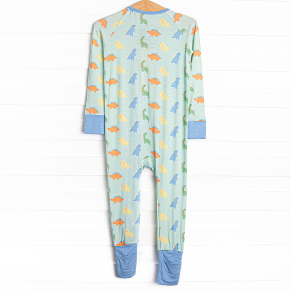 Dino Dreams Bamboo Zippy Pajama, Green