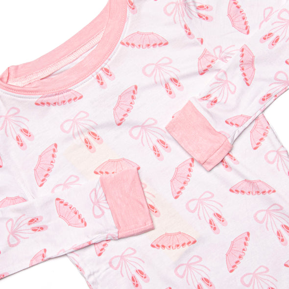 Plies and Pirouettes Bamboo Pajama Set, Pink