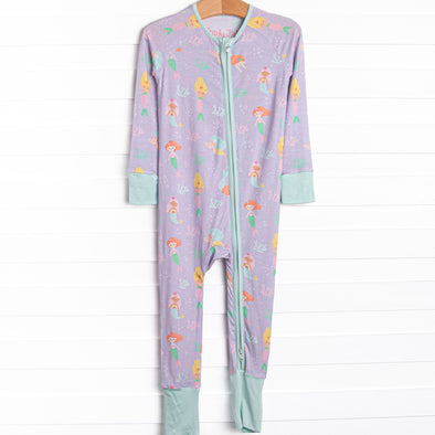 Saltwater Sirens Bamboo Zippy Pajama, Purple