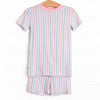 Slumber Party Stripes Bamboo Pajama Short Set, Pink