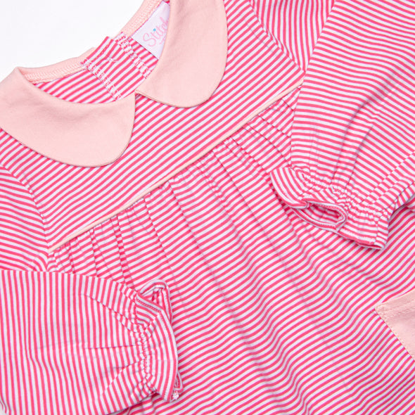 Lauren Dress, Medium Pink Stripe