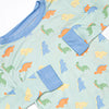 Dino Dreams Bamboo Pajama Set, Green