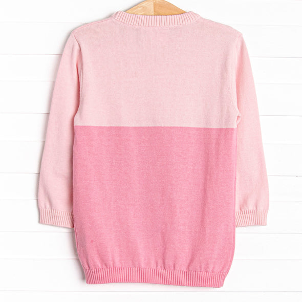 Color Block Sweater, Pink