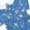 Ducks in a Row Romper, Blue