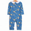 Ducks in a Row Romper, Blue