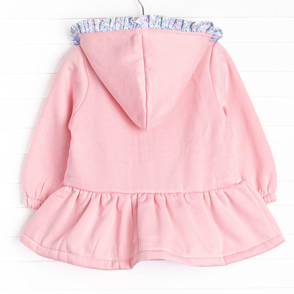 Francesca Florals Zip-Up Jacket, Pink