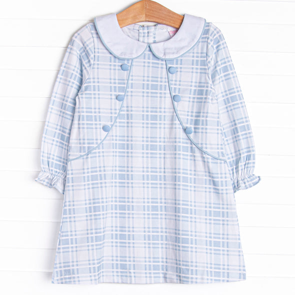 Properly Plaid Dress, Blue