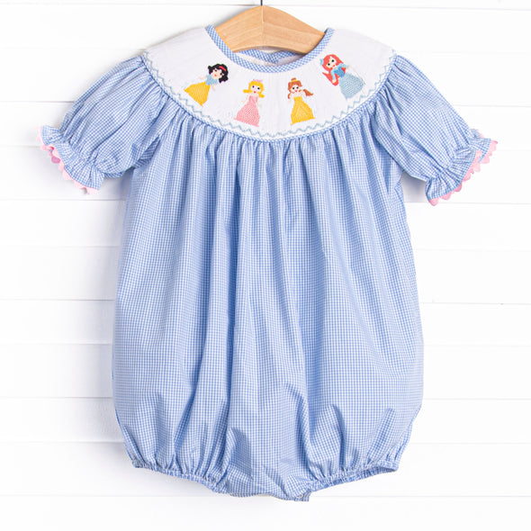 Princess Party Smocked Bubble, Blue