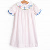 Fairytale Princess Smocked Bishop Dress, Pink Bitty Dot