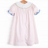 Fairytale Princess Smocked Bishop Dress, Pink Bitty Dot