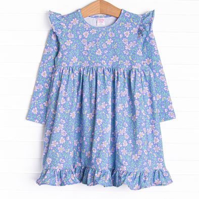 Periwinkle Perennials Dress, Purple