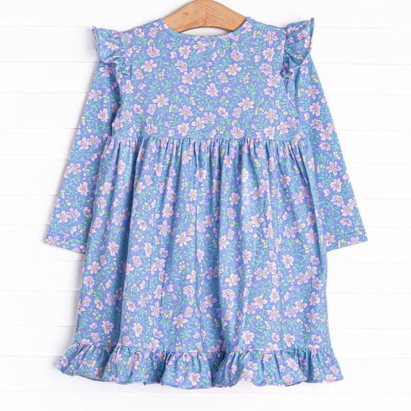 Periwinkle Perennials Dress, Purple