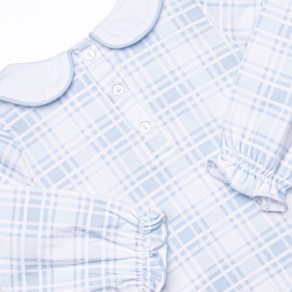 Properly Plaid Diaper Set, Blue