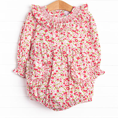 Peony Proper Smocked Bubble, Pink