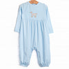 Barkley Applique Romper, Blue