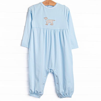 Barkley Applique Romper, Blue