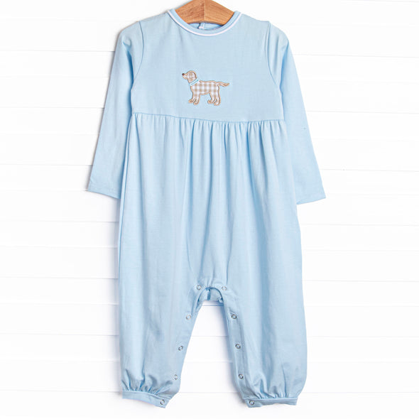 Barkley Applique Romper, Blue