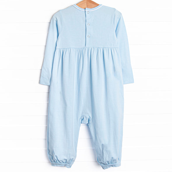 Barkley Applique Romper, Blue