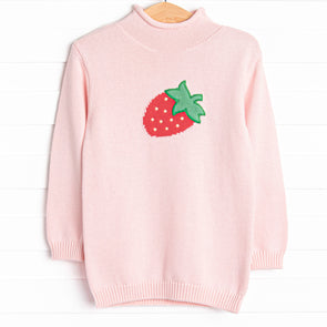 Bundled Up Berry Rolled Neck Sweater, Pink