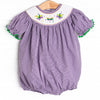 Mardi Gras Jester Smocked Bubble, Purple