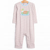 In the Pond Applique Romper, Tan