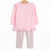 In the Pond Applique Legging Set, Pink