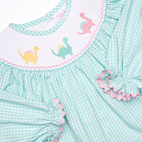 Day at the Museum Smocked Legging Set, Green