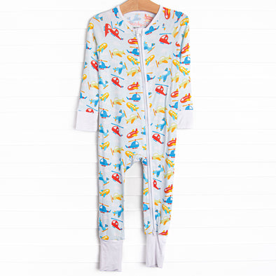 Skytime Snooze Bamboo Zippy Pajama, Blue