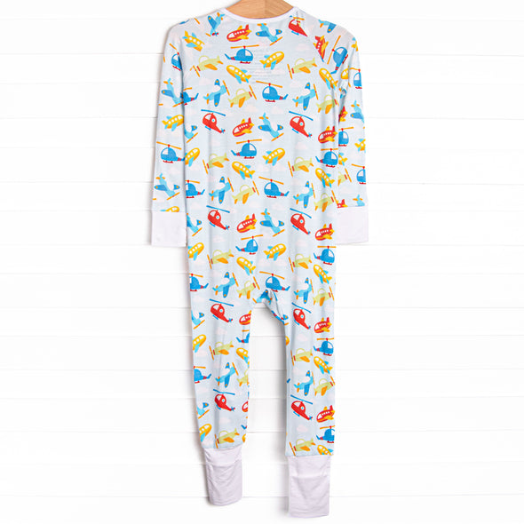 Skytime Snooze Bamboo Zippy Pajama, Blue