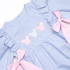 Little Mouse Trio Applique Legging Set, Blue Stripe