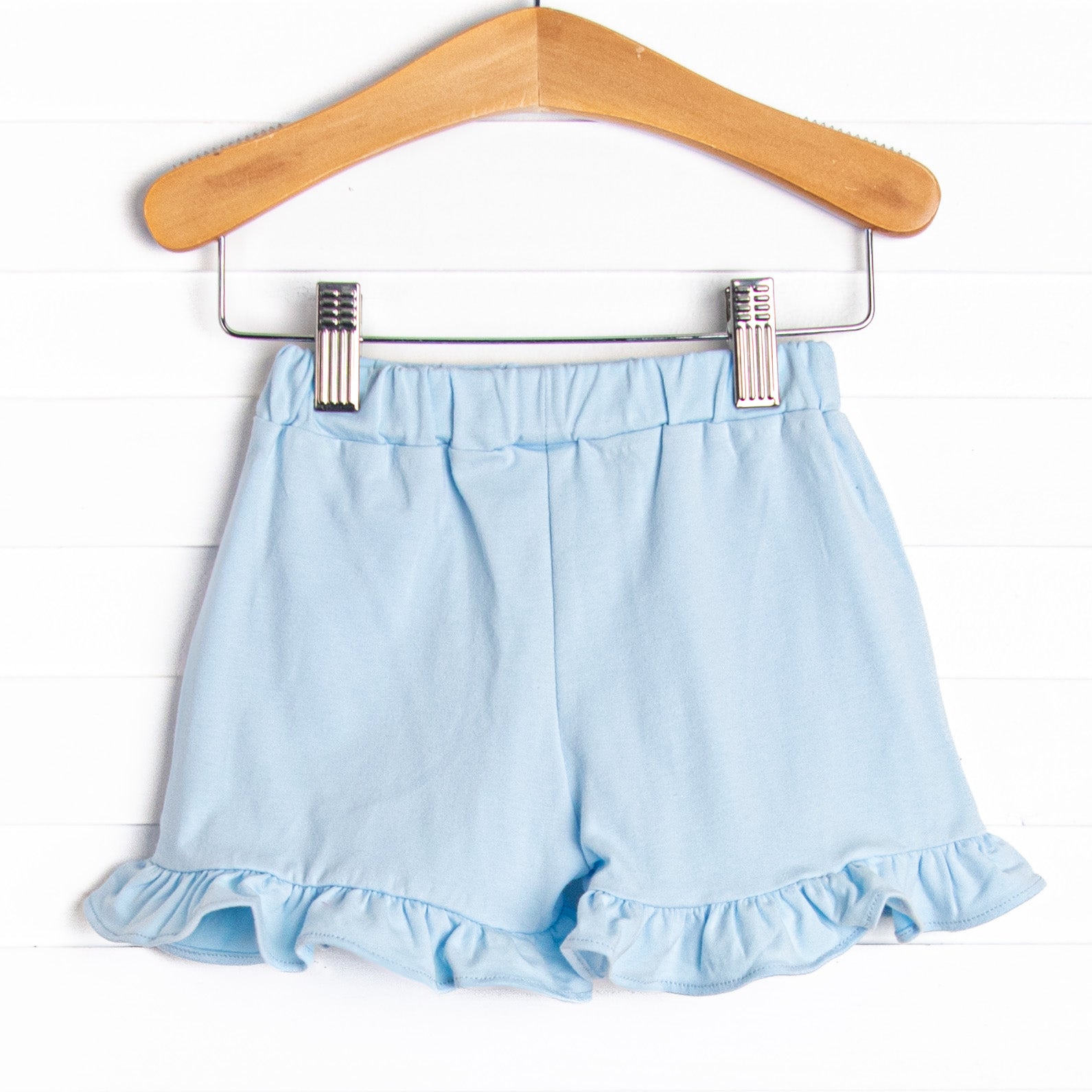 Pimfylm Cotton Baby Toddler Girls Cotton Icing Ruffles Shorts Pants Light  Blue 3-4 Years 