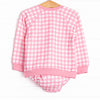 Charlee Check Sweatshirt Diaper Set, Pink