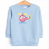 Helicopter Applique Sweatshirt, Blue