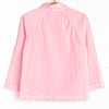 Bow Smocked Fleece Jacket, Pink