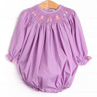 Recital Ready Smocked Bubble, Purple