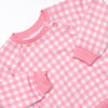 Charlee Check Sweatshirt Diaper Set, Pink