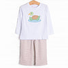 In the Pond Applique Pant Set, Tan