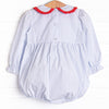 Back at the Farm Smocked Girl Bubble, Blue