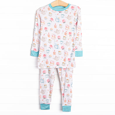 Don't Be Chai Bamboo Pajama Set, Blue