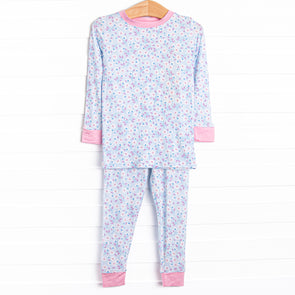 Daisy Dreamer Bamboo Pajama Set, Blue