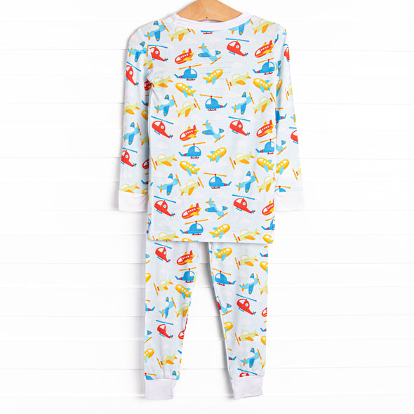 Skytime Snooze Bamboo Pajama Set, Blue