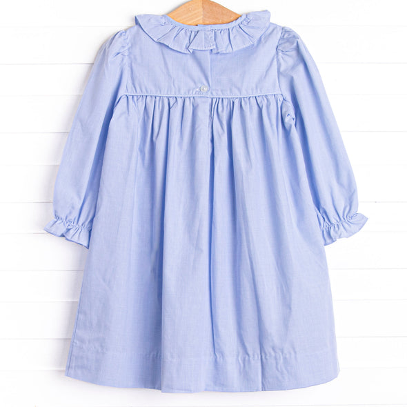 Merry Go Round Smocked Dress, Blue