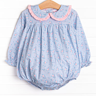 Blue Magnolia Long Sleeve Bubble, Blue