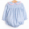 Blue Magnolia Long Sleeve Bubble, Blue