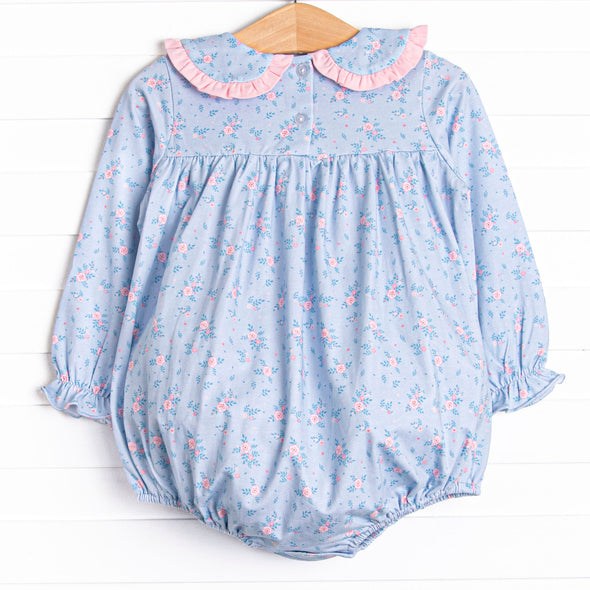 Blue Magnolia Long Sleeve Bubble, Blue