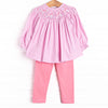 Old Time Toys Smocked Legging Set, Pink