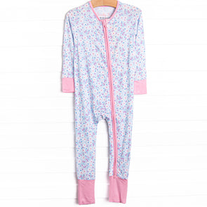 Daisy Dreamer Bamboo Zippy Pajama, Blue