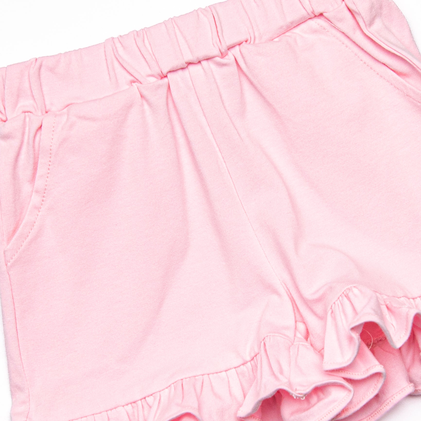 Hot Pink Ruffle Shorties, Hot Pink Ruffle Shorts - knit ruffle