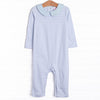 Carter Pima Romper, Blue Stripe