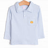 Pumpkin Patch Pick Pima Embroidered Shirt, Blue